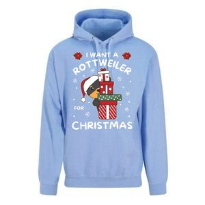 I Want A Rottweiler For Christmas Cute Dogs Great Gift Unisex Surf Hoodie