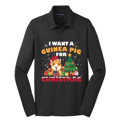 I Want A Guinea Pig For Christmas Gift Silk Touch Performance Long Sleeve Polo