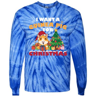 I Want A Guinea Pig For Christmas Gift Tie-Dye Long Sleeve Shirt