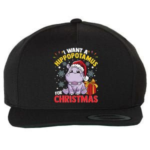 I Want A Hippopotamus For Christmas Gift Wool Snapback Cap