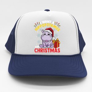 I Want A Hippopotamus For Christmas Gift Trucker Hat