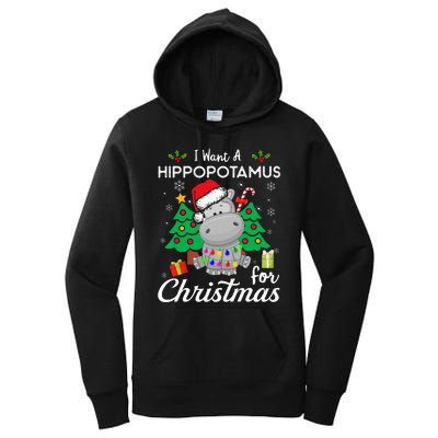 I Want A Hippopotamus For Christmas Cute Gift Xmas Costume Women's Pullover Hoodie