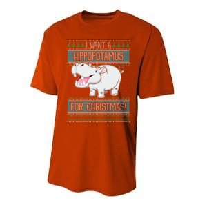 I Want A Hippopotamus For Christmas Hippo Lover Gift Performance Sprint T-Shirt