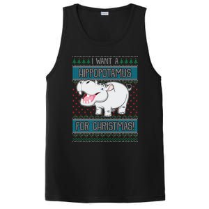 I Want A Hippopotamus For Christmas Hippo Lover Gift PosiCharge Competitor Tank