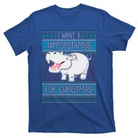 I Want A Hippopotamus For Christmas Hippo Lover Gift T-Shirt