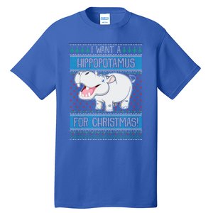 I Want A Hippopotamus For Christmas Hippo Lover Gift Tall T-Shirt