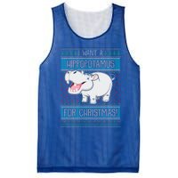 I Want A Hippopotamus For Christmas Hippo Lover Gift Mesh Reversible Basketball Jersey Tank