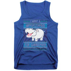 I Want A Hippopotamus For Christmas Hippo Lover Gift Tank Top