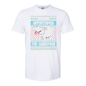 I Want A Hippopotamus For Christmas Hippo Lover Gift Softstyle CVC T-Shirt