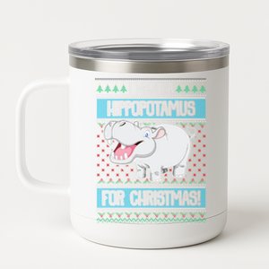 I Want A Hippopotamus For Christmas Great Gift Hippo Lover Gift 12 oz Stainless Steel Tumbler Cup