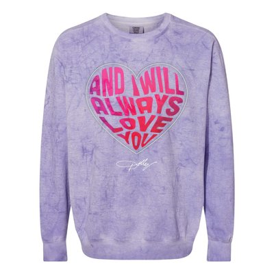 I Will Always Love You Vintage Retro 80s 90s Country Music Colorblast Crewneck Sweatshirt