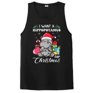 I Want A Hippopotamus For Christmas Hippo Christmas Pajamas PosiCharge Competitor Tank