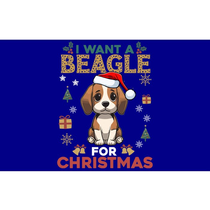 I Want A Beagle For Christmas Cute Dog Lover Family Pajama Meaningful Gift Bumper Sticker