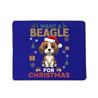 I Want A Beagle For Christmas Cute Dog Lover Family Pajama Meaningful Gift Mousepad