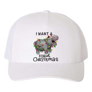 I Want A Hippopotamus For Christmas Cute Hippopotamus Lover Yupoong Adult 5-Panel Trucker Hat