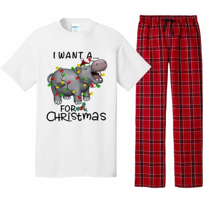 I Want A Hippopotamus For Christmas Cute Hippopotamus Lover Pajama Set