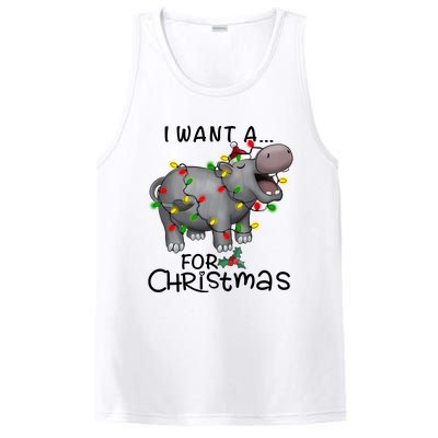 I Want A Hippopotamus For Christmas Cute Hippopotamus Lover PosiCharge Competitor Tank