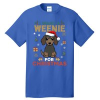 I Want A Weenie For Christmas Dachshund Dog Lovers Pajama Gift Tall T-Shirt