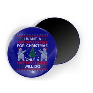 I Want A Hippopotamus For Christmas Ugly Sweater Gift Magnet