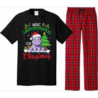 I Want A Hippopotamus For Christmas Xmas Hippo Lover Funny Pajama Set