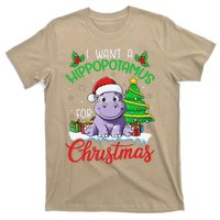 I Want A Hippopotamus For Christmas Xmas Hippo Lover Funny T-Shirt