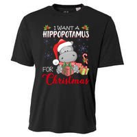 I Want A Hippopotamus For Christmas Xmas Hippo Cooling Performance Crew T-Shirt