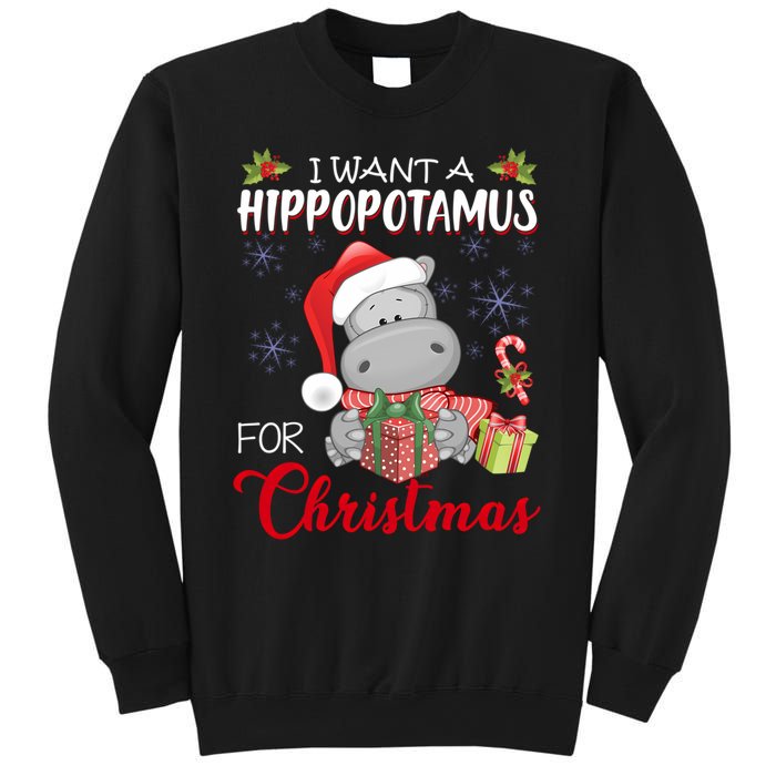 I Want A Hippopotamus For Christmas Xmas Hippo Sweatshirt