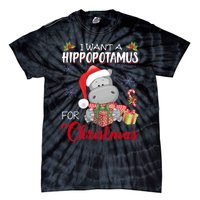 I Want A Hippopotamus For Christmas Xmas Hippo Tie-Dye T-Shirt