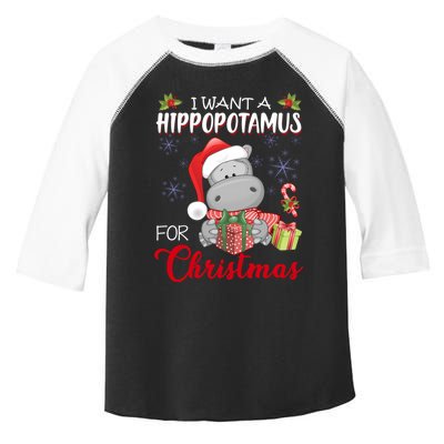 I Want A Hippopotamus For Christmas Xmas Hippo Toddler Fine Jersey T-Shirt