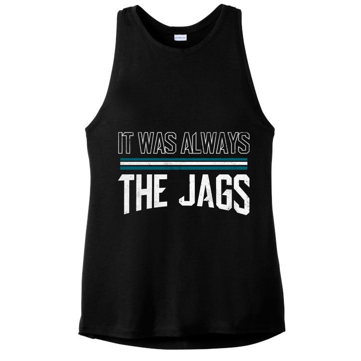 It Was Always The Jags Stripes Ladies PosiCharge Tri-Blend Wicking Tank