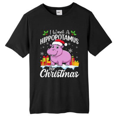 I Want A Hippopotamus For Christmas Xmas Hippo Tall Fusion ChromaSoft Performance T-Shirt