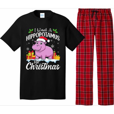 I Want A Hippopotamus For Christmas Xmas Hippo Pajama Set