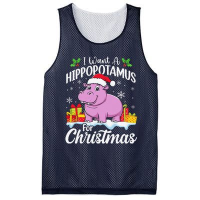 I Want A Hippopotamus For Christmas Xmas Hippo Mesh Reversible Basketball Jersey Tank