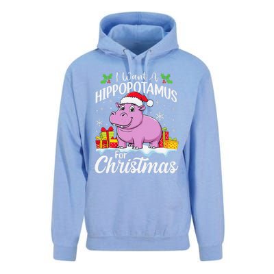 I Want A Hippopotamus For Christmas Xmas Hippo Unisex Surf Hoodie