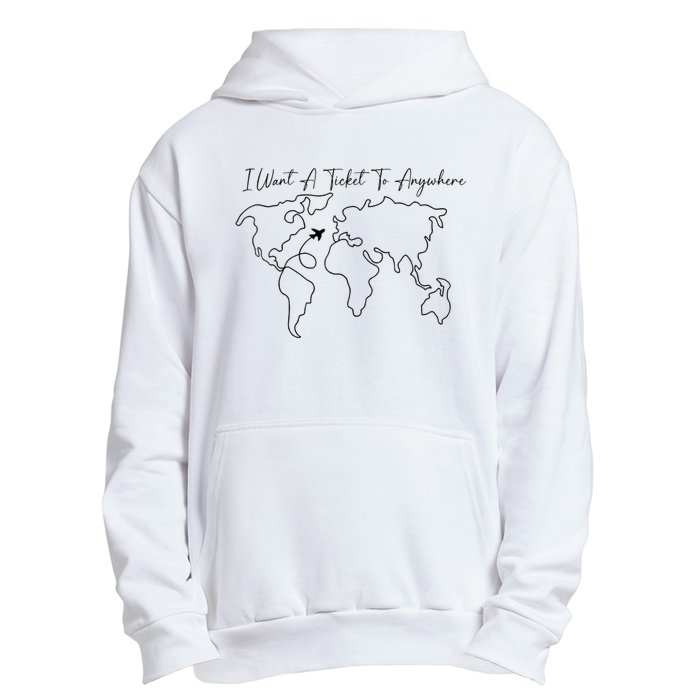 I Want A Ticket To Anywhere Urban Pullover Hoodie