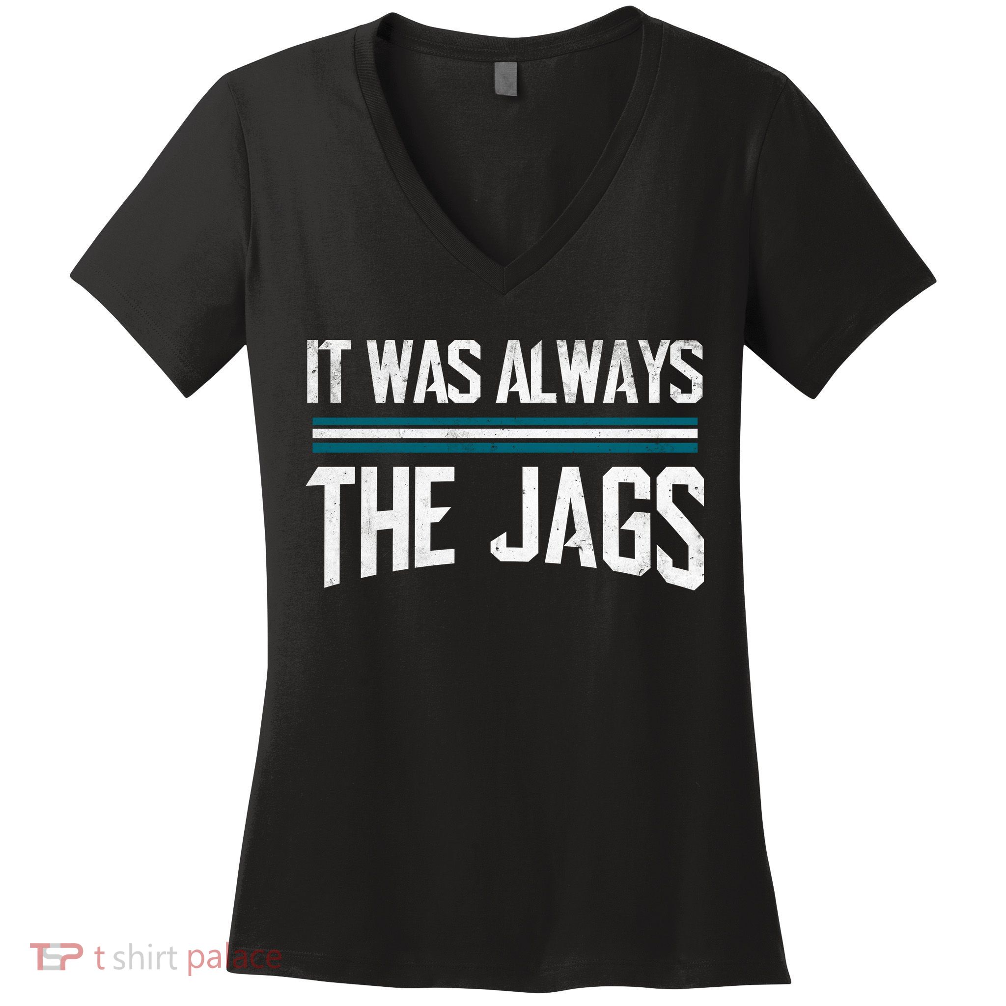 It Was Always The Jags Vintage Stripes Women's V-Neck T-Shirt