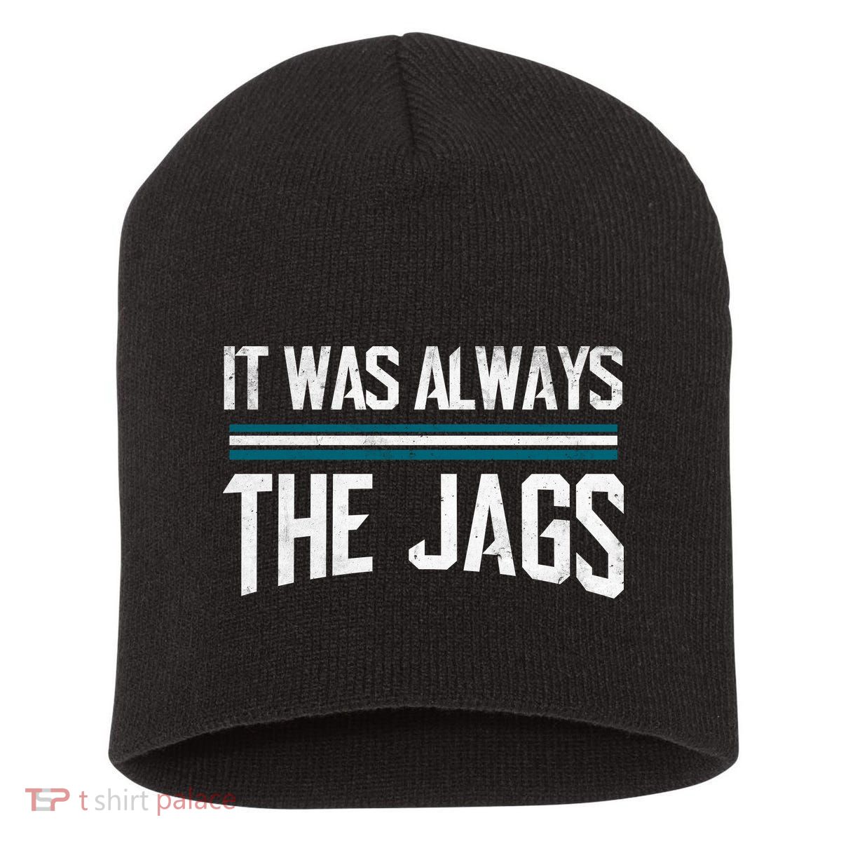 It Was Always The Jags Vintage Stripes Short Acrylic Beanie
