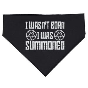 I WasnT Born I Was Summoned Funny Goth Demonic Humor USA-Made Doggie Bandana