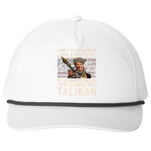 I Won't Be Lectured On Gun Control Shirt Funny Biden Taliban Snapback Five-Panel Rope Hat