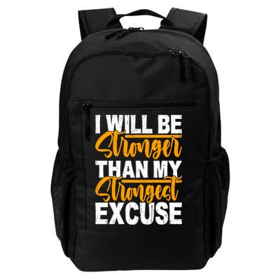 I Will Be Stronger Than My Strongest Excuse Growth Mindset Gift Backpack