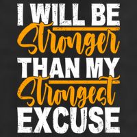 I Will Be Stronger Than My Strongest Excuse Growth Mindset Gift Adult Drive Performance Visor