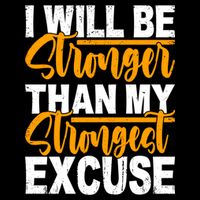 I Will Be Stronger Than My Strongest Excuse Growth Mindset Gift Cooling Performance Long Sleeve Crew