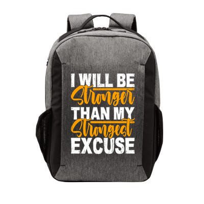I Will Be Stronger Than My Strongest Excuse Growth Mindset Gift Vector Backpack