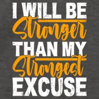 I Will Be Stronger Than My Strongest Excuse Growth Mindset Gift Vector Backpack