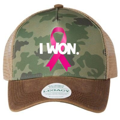 I Won Breast Cancer Awareness Survivor Legacy Tie Dye Trucker Hat