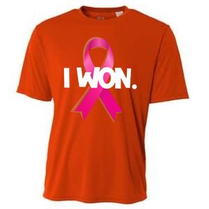 I Won Breast Cancer Awareness Survivor Cooling Performance Crew T-Shirt