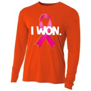 I Won Breast Cancer Awareness Survivor Cooling Performance Long Sleeve Crew