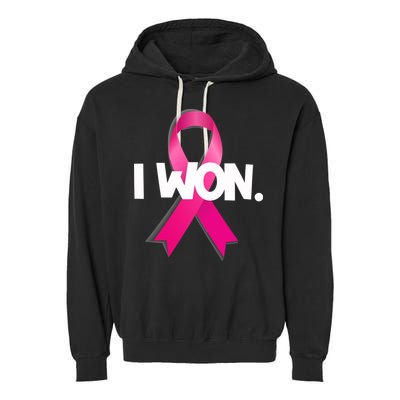 I Won Breast Cancer Awareness Survivor Garment-Dyed Fleece Hoodie