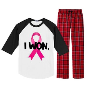 I Won Breast Cancer Awareness Survivor Raglan Sleeve Pajama Set