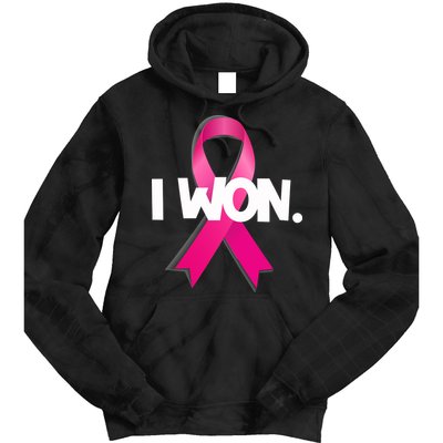 I Won Breast Cancer Awareness Survivor Tie Dye Hoodie